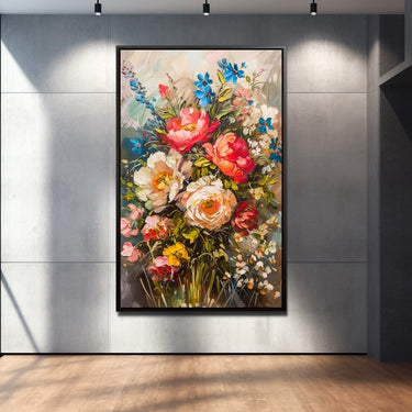 Textured Flowers on Canvas